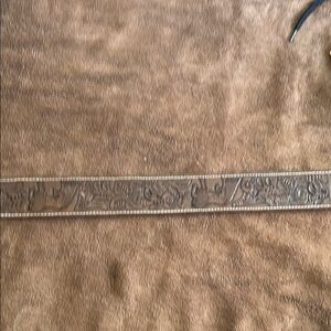 Brown Embossed Leather Belt